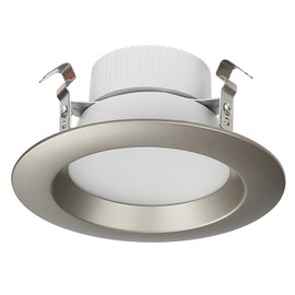 TORCHSTAR 4 Inch Interchangeable Trim Ring, Round, Satin Nickel, Pack of 4