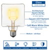 Festive Living LED Cube Light, Unique Edison Bulb with Square
