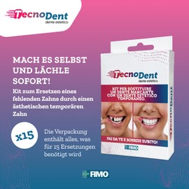 Tecnodent Temporary replacement kit for a missing tooth with an aesthetic artificial tooth