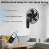 Fanspex 16" Wall Mounted Fan with Auto-oscillation, Timer, Adjust Wind