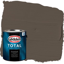Glidden Total 1 gal. Cabin Fever/Brown Flat Interior Paint with Primer