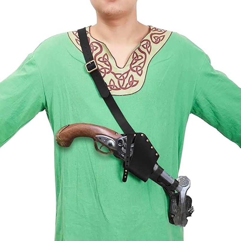 XGOPTS Medieval Leather Shoulder Sword Strap Adjustable Renaissance Sword Holster