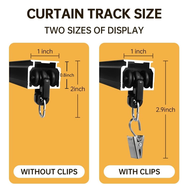 MaKefeile Ceiling Curtain Track Ceiling and Wall Mounted Heavy-Duty Curtains