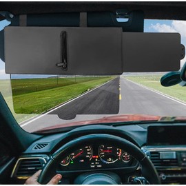 Estensore Parasole Auto, Aletta Parasole Universale con Protezione dai Raggi UV,Antiriflesso Parasole Extender per Tutte le Auto Furgoni e Camion