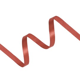 Copper Satin Ribbon 1/4 inch X Continuous 100 Yards, Single Face Polyester Ribbon Perfect for Gift Wrapping, Flower Bouquet, Wedding Decor, Crafts, Bow Making, Sewing and More