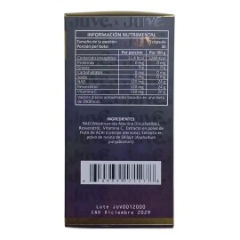 Juve X Resveratrol  Nad 30 Caps Ultradvance 500 Mg Cu                                                                                                 