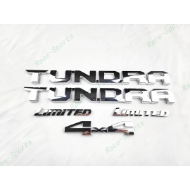 Toyota 5PCS Chrome Door Tundra Limited Rear 4x4 EMBLEM Toyota Tundra 2022-2025