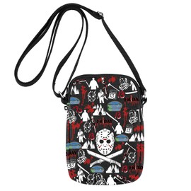 Horror Movie Crossbody Bag Horror Movie Hockey Mask Gifts Camp Crystal Lake Merch Horror Movie Shoulder Bag (13Frday UK)