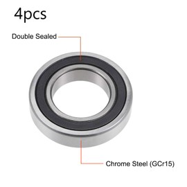 TOP-VIGOR 4Pcs 99502H-2RS Deep Groove Ball Bearings, Z2 5/8 Inch x 1-3/8 Inch x 11mm Double Sealed Industrial Bearings, Chrome Steel Skateboard Bearings for Electrical Instrument Equipment