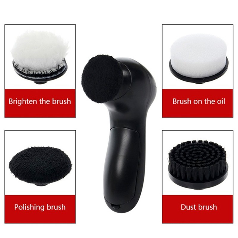 Portable Handheld Electric Shoes Polisher Brush Rechargeable Leather Shoes Brush