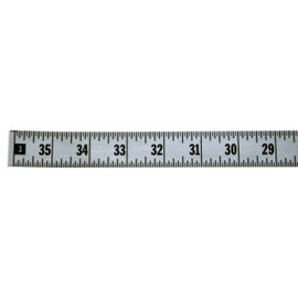 Oregon Rule Co. Ruler – Adhesive Backed – 1 Inch Wide X 36 Inch Long – Right to Left – Fractional – 1/16” Grads – Silver