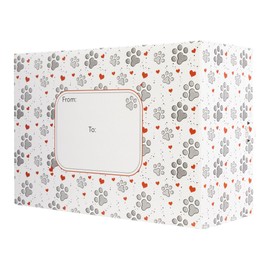 PackRite Decorative Shipping Boxes Decorated Gift Boxes For Mailing Birthday Gifts & Holiday Presents, 6 Pack of Everyday Shipping Boxes, Multiple Sizes and Designs, Paw Prints, Medium