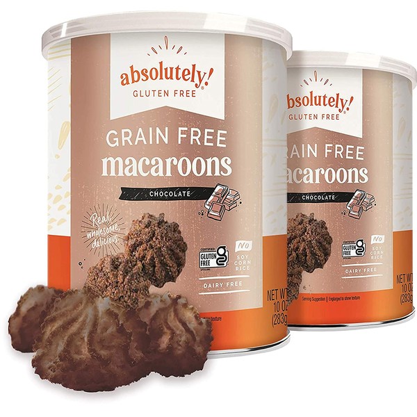 Absolutely Gluten Free Coconut Macaroons, 10oz (Chocolate, 2 Pack)