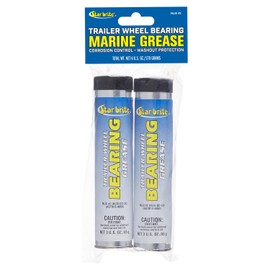 STAR BRITE Marine Grade Wheel Bearing Grease - Ideal for Boat Trailers, Water Pumps, Hinges, Pins, Winches, Anchor Chain Reels - 3 OZ Cartridges 2 Pack (026003)