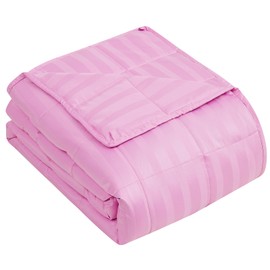 Wellfeel Weighted Blanket for Adult,25lbs Heavy Weighted Blanket 88"x104" Breathable Cooling Summer Blankets, Ultra Soft Cotton Comfort Throw Blanket with Glass Beads for All-Season (Pink)
