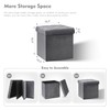 B FSOBEIIALEO Storage Ottoman Cube, Velvet Tufted Folding Ottomans with