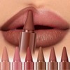 6Pcs/Set 2-in-1 Gradient Lip Liner & Lipstick Set, Ombre Effect