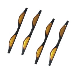 LUVODI 4 Pack Car Door Protectors Bump Stop Door Edge Guard Strip Dent Reflectors Clip On Car Rear Front Door Scratches Protection (Orange)