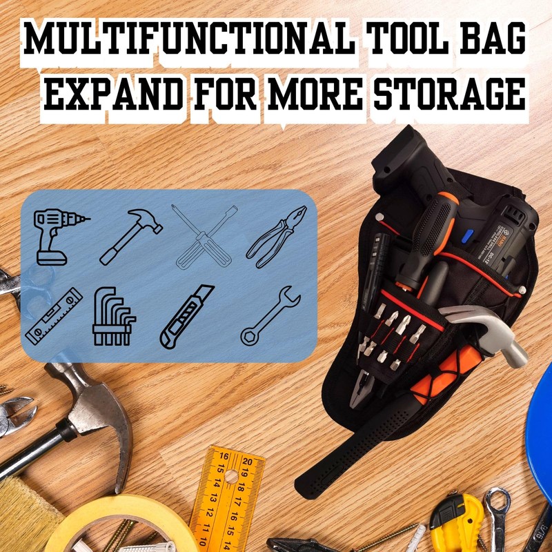 Tool Belt,9-Pockets Tool Belts for Men,Waterproof Oxford Cloth,Detachable & Adjustable