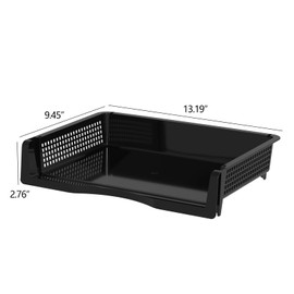 Tyminin 6 Tier Paper Organizer Letter Tray, Desk File Letter Folder Holder, Mail Organization Rack, Black