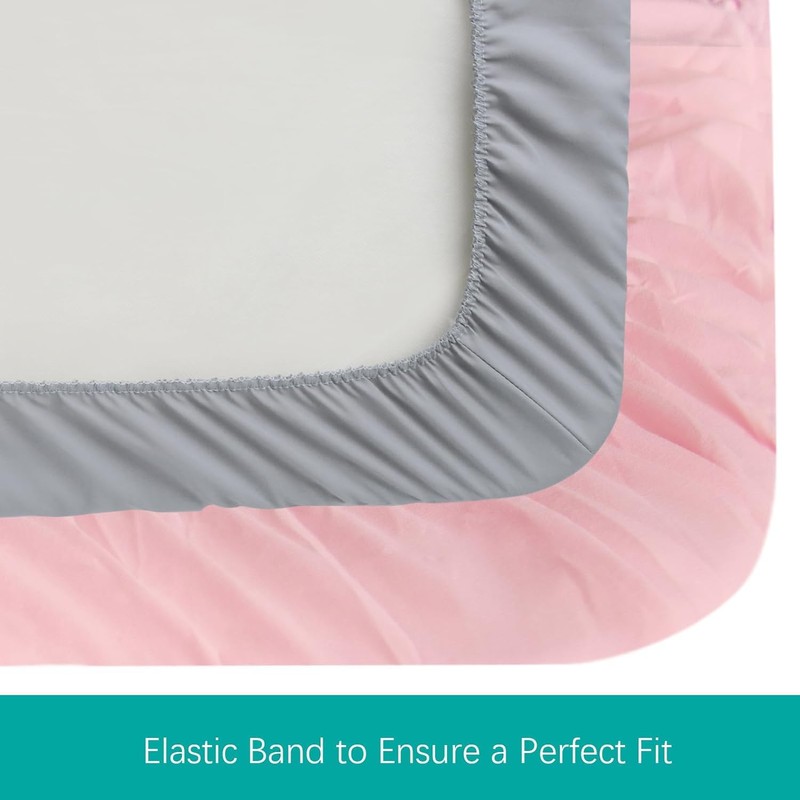 Travel Cot Fitted Sheets, 2 Pack Ultra Soft & Breathable