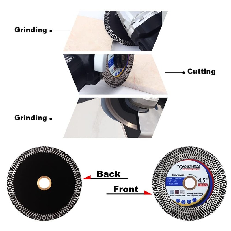 4.5" Super Tile Blade Diamond Cutting Blade for Cutting and