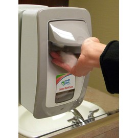 Designer Series SS001WH32 Manual Wall Mount Dispenser, Plastic, 1250 mL, White with Gray Trim