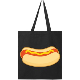 inktastic Funny Hot Dog Tote Bag Black 58a4