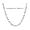 Meeran 5mm Cuban Link Chain for Men, 925 Sterling Silver