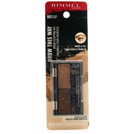 Rimmel Brow This Way Sculpting Kit, Blonde, Powder 0.04 oz., Wax 0.03 oz., Brow Sculpting & Styling Kit with Eyebrow Wax & Setting Powder