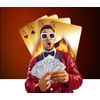 MEETSIOY Casino Backdrop Dice Flame Playing Cards 10x7ft Photography Background
