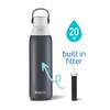 Brita Stainless Steel Water Bottle with Filter, 20 Ounce Premium