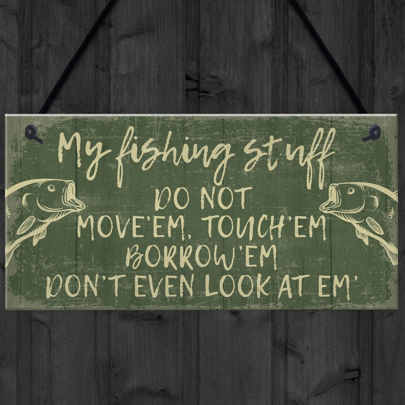 RED OCEAN Funny Fishing Fisherman Stuff Sign Garden Shed Man