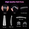 ANGNYA 144 Pieces Nail Shapes Dual Shape Nails Set, 12
