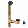 Black Tubular Tub Drain Kit 1-1/2" Brass Pipe with Tip-Toe
