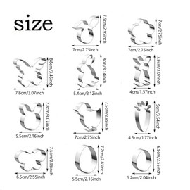 AWAVM Easter bunny cookie cutter, Easter cookie cutters, pack of 11, Easter bunny cookie cutter, Easter cookie cutter, Easter cookie cutter for baking children