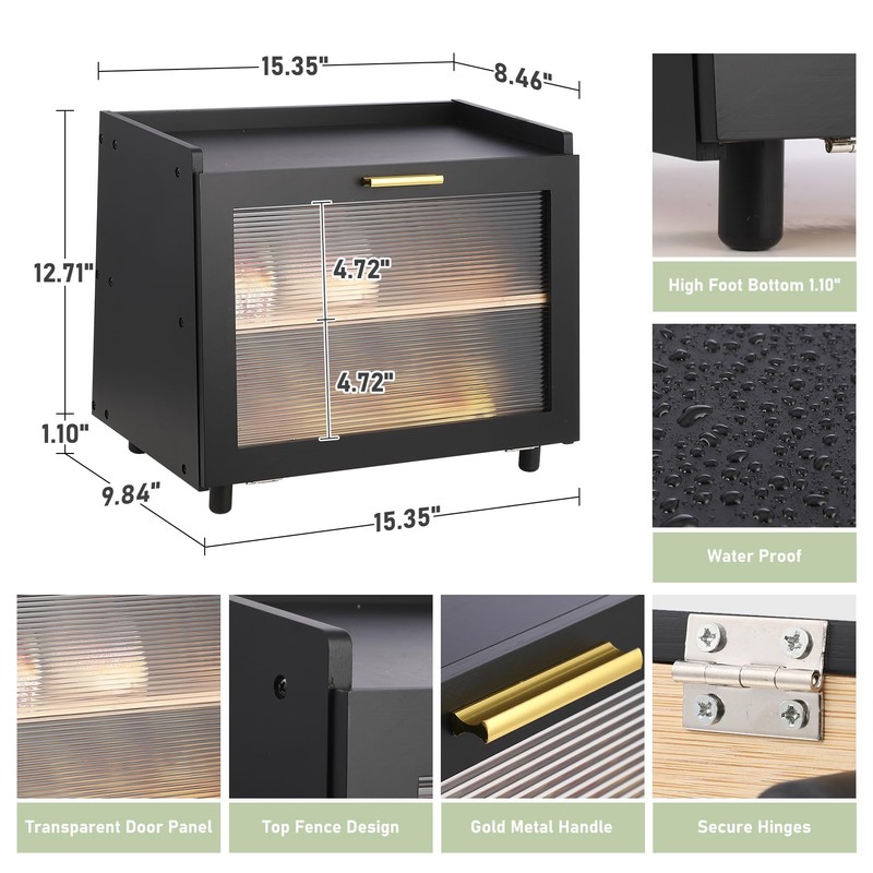 Garvee Double Layer Bread Box for Kitchen Countertop – Farmhouse