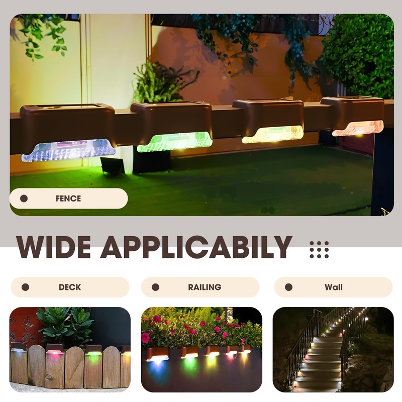Solar Deck Lights Outdoor 16 Pack,Solar Step Lights Waterproof for