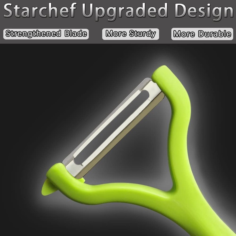 Starchef Y-Shape Peeler Slicer,Vegetable Fruit Peeler Slicer,One-Piece Design,Green