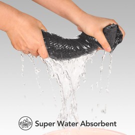 PY HOME & SPORTS 8 Pack Cotton Waffle Weave Kitchen Towels 17 x 25, Super Absorbent Kitchen Hand Dish Cloths for Drying and Cleaning (Dark Grey)