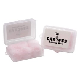 Earjobs™ Comfy Wax Ear Plugs (3 pairs w/ Carry Case) Custom Fit Earplugs for Sleep, Snoring, Study