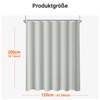 Lerores Duschvorhang 80x200cm Grau, Beschwerter Saum Antischimmel Textil, Wasserabweisend, Waschbar