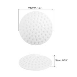 uxcell 4Pcs Door Stopper Wall Protector, 50mm/2" White Self Adhesive Bumpers PVC Doorknob Buffer Guard for Home Office Door Stop