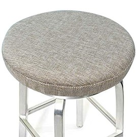 Levoberg Round bar Stool Covers Linen Sponge bar Stool Cushions Round Chair seat slipcovers 13inch/33cm ＃2