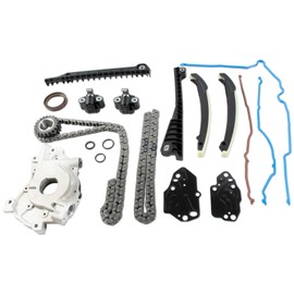Merautop SJ 5.4L Timing Chain Kit with Oil Pump Cam Phaser Tensioner Compatible with Ford Expedition F-150 F-250 F-350, Lincoln Navigator Mark LT Replace# 5L3Z-6268-A 3R2Z-6A257-DA
