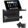 Tindbea Mega Size Toilet Paper Holder with Shelf + Towel