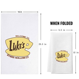 BAUNA Luke's Stars Hollow Connecticut Welcome to Stars Tea Towel Gilmore Kitchen Decoration (Luke's Towel)