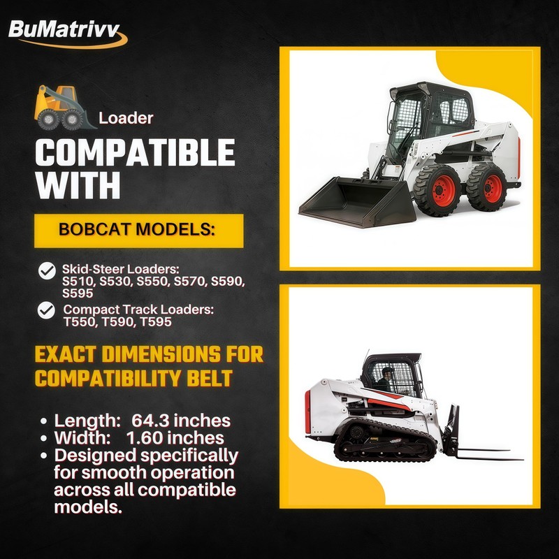 4 Groves Drive Belt 7257359 4R3VX640LD Compatible with Bobcat Skid
