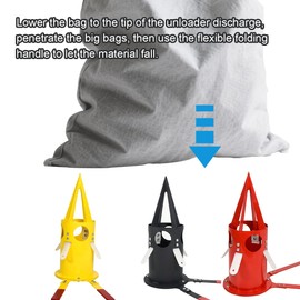 HOWUXZO Big Bag Dispenser Bulk Bag Unloader – Heavy Duty Feed Unloader Tool for Animal Feed, Grain, Fertilizer – Rust-Resistant, Portable for Farm, Warehouse, Home Use (Yellow)