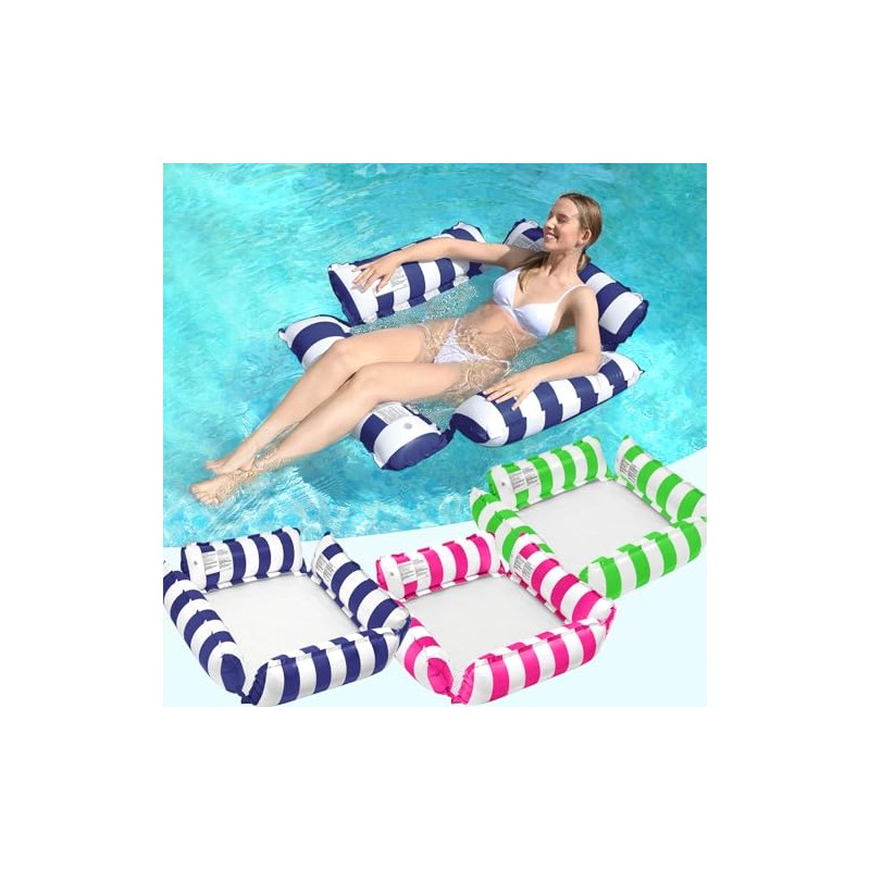 Inflatable Pool Floats Adult, 4-in-1 Multi-Purpose Pool Float Rafts Water